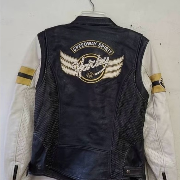 Harley-Davidson Black and White Women's Jacket - Picture 3 of 8